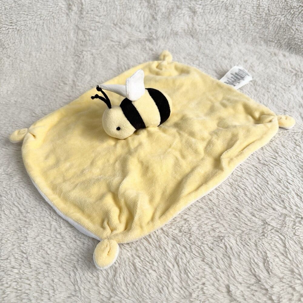Burts Bees Lovey Bumble Bee Baby Security Blanket Yellow Lovey Organic Cotton